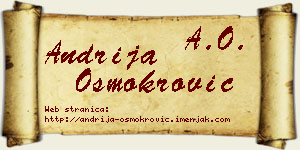 Andrija Osmokrović vizit kartica
